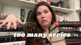 I’m in the middle of 20+ series | every book series I’m in the middle of