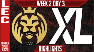 MAD vs XL Highlights | LEC Summer 2023 W2D3 | MAD Lions vs Excel