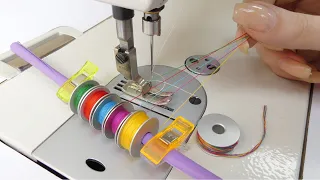 A perfect embroidery! A unique trick to stitch with multiple threads at the same time.