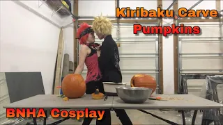 Kiribaku Carve Pumpkins (BNHA Cosplay)