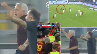 Jose Mourinho recreates famous sprint celebration as Roma score stoppage time winner vs Sassuolo 2-1