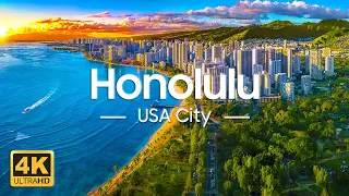 Honolulu 4K Video UHD - Relaxing Piano Music, Beautiful Nature Scenic | Stress Relief,Anxiety Relief