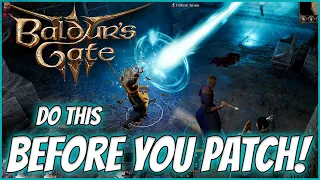How To Protect Your Saves - Baldur's Gate 3 - Do This Before Each Early Access Patch!