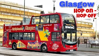 Open Top double decker HOP ON - HOP OFF bus tour - Full loop Glasgow city sightseeing