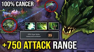 WTF 30Kills Unlimited Passive Break Viper Strike +750 Max Attack Range with Parasma Mjollnir Dota 2