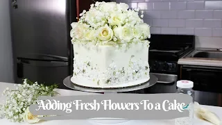 The Easiest Way To Add Fresh Flowers To A Cake (Food Safe) | CHELSWEETS