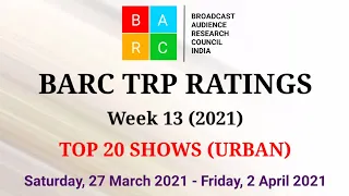 BARC TRP Ratings Week 13 (2021) : TOP 20 Shows (Urban)