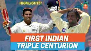 India vs Pakistan 1st Test 2004 at Multan | Sehwag becomes first ever Triple Centurion for India