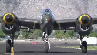 P-38 aerobatics by Steve Hinton Hemet-Ryan airshow 2013