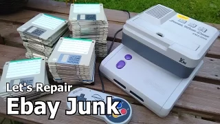 Let's Repair - Ebay Junk - Super Wild Card - Floppy Pirates - SNES Jr
