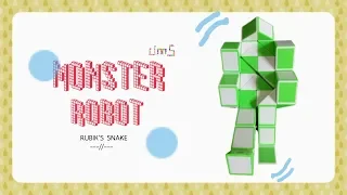 Rubik’s snake 48 : MONSTER & ROBOT - Step by step & SLOW