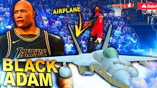 BLACK ADAM JUMPS OVER AN AIRPLANE IN NBA SLAM DUNK CONTEST *GREATEST DUNK CONTEST EVER*
