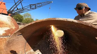 Welding In Circles. 44" diameter pipe.