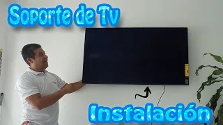 COMO INSTALAR SOPORTE DE TV DE 60" EN PARED #elmueblemoderno