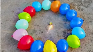 Balloon ke circle me diwali chakri || crazy Experiment || vimal Experiment