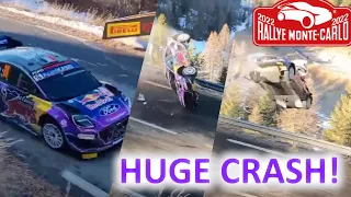 Adrien Fourmaux HUGE CRASH - WRC Monte Carlo 2022