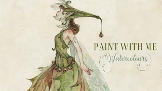 painting a leafy fairy with a flower hat