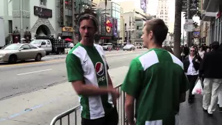 Alexander Skarsgard & Joel Kinnaman Hitchhiking to Sweden - Hammarby fotboll Bajen