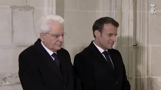 500° Leonardo Da Vinci, il Presidente Mattarella incontra il Presidente Macron