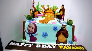 Masha and the Bear Cake | Theme Cake | Photo print cake | Cartoon characters cake | Birthday Cake