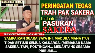 Trah Pak Sakera : Jangan Bawa2 Nama Sakera untuk Memu5uhi Pribumi | Translit Bhs Madura