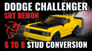 Unleashing the Beast: 8 Stud Wide LEGO Dodge Challenger SRT Demon Transformation!