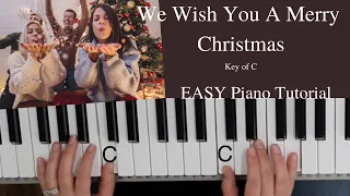 We Wish You A Merry Christmas -Arthur Warrell (Key of C)//EASY Piano Tutorial