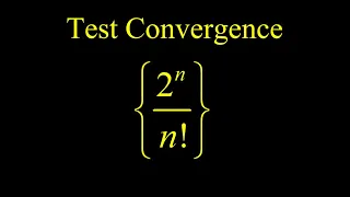 Convergence of an infinite sequence with factorials trick:  test the convergence of 2^n/n!