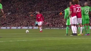 Zlatan Ibrahimovic Free Kick Goal! (Manchester United 1-0 St Etienne)