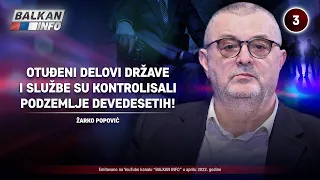 INTERVJU: Žarko Popović - Otuđeni delovi države i službe su kontrolisali celo podzemlje! (9.4.2022)