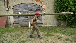 He builds a 6-meter electric pole on his own.70-year-old man strong as a bull? |Bull Whisperer Romek