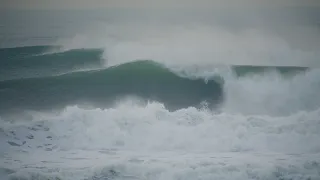 Solid Set Waves Approach Ocean Beach, Surfer Attempts to Paddle Out in heavy surf gets DENIED