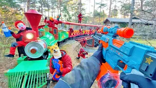 Nerf War | Amusement Park Battle 5  (Nerf First Person Shooter)