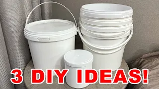3 MODERN IDEAS FROM PLASTIC BUCKETS AND LEFTOVER MATERIALS WITH YOUR OWN HANDS! DIY!