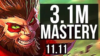 WUKONG vs URGOT (TOP) | 3.1M mastery, Rank 6 Wukong, 4/1/9, 900+ games | BR Challenger | v11.11