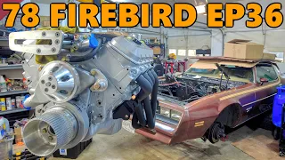 454 Engine Swap: Installing Big Block Engine and Supercharger (78 Firebird Ep.36)