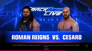 WWE 2K20 Roman Reigns vs Cesaro