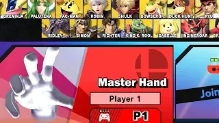 Super Smash Bros Ultimate - Play as Master Hand Boss Character World of Light