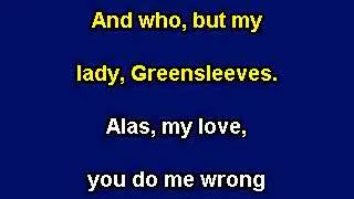 Greensleeves, Karaoke video with lyrics, Instrumental version