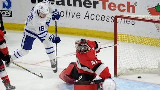 Marner beats Oduya wide, curls and drags past Anderson