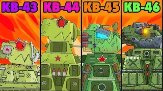 HYBRID EVOLUTION KV-44 / KV-43 vs KV-44 vs KV-45 vs KV-46 vs KV-47 Cartoons About Tanks