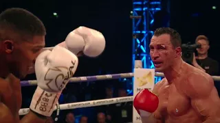 Anthony Joshua gets knocked down vs Wladimir Klitschko