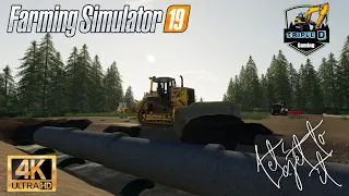 Farming simulator 19 construction pipe 5. No man's land Ep #60 Role play 4K Resolution.