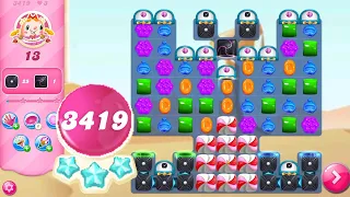 Candy Crush Saga Level 3419 || No Boosters || 3 Sugar Stars 🌟🌟🌟