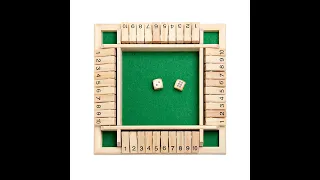 Shut the box for family--4 Sided Flip Block Wooden Board math Game