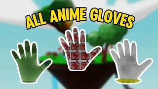 All ANIME GLOVES in slap battles! (inspired by @MrNeble