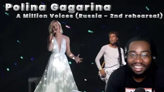 *INCREDIBLE*  Polina Gagarina - A Million Voices (Russia - 2nd rehearsal) REACTION! #polinagagarina