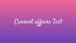 Daily Current affairs Test | 27-28 April 2021