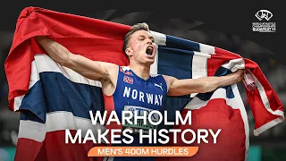 🇳🇴's Warholm wins historic 3rd 400m hurdles gold | World Athletics Championships Budapest 23