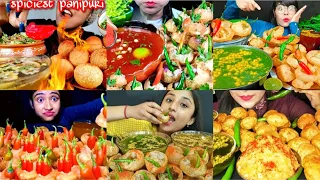 ASMR EATING SPICY PANIPURI 🥵🌶️ GOLGAPPE | FUCHKA |